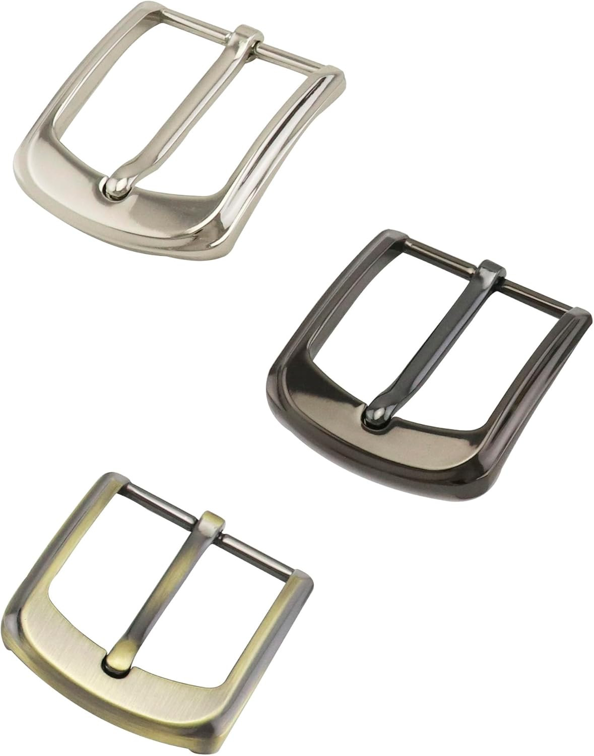Classic Belt Buckles Set, 3 Pack Metal Belt Buckle 38-40 Mm (1.5"-1.6") Single P
