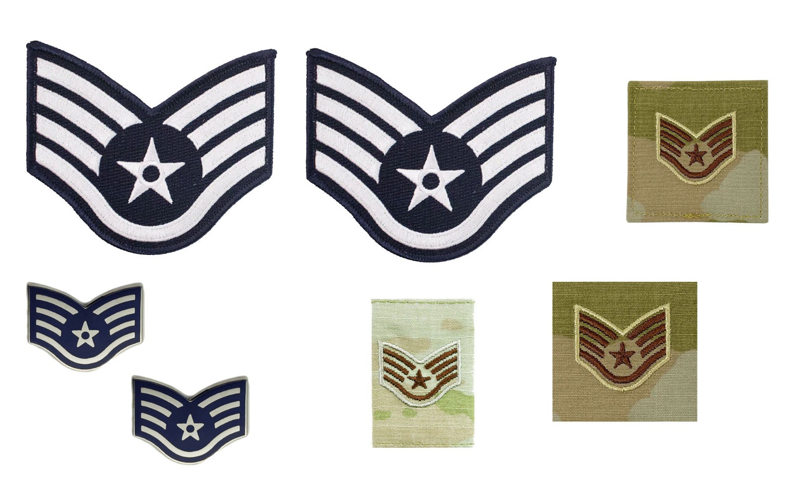 US Air Force E-5 Staff Sergeant Enlisted Rank Male Bundle-Military Issued
