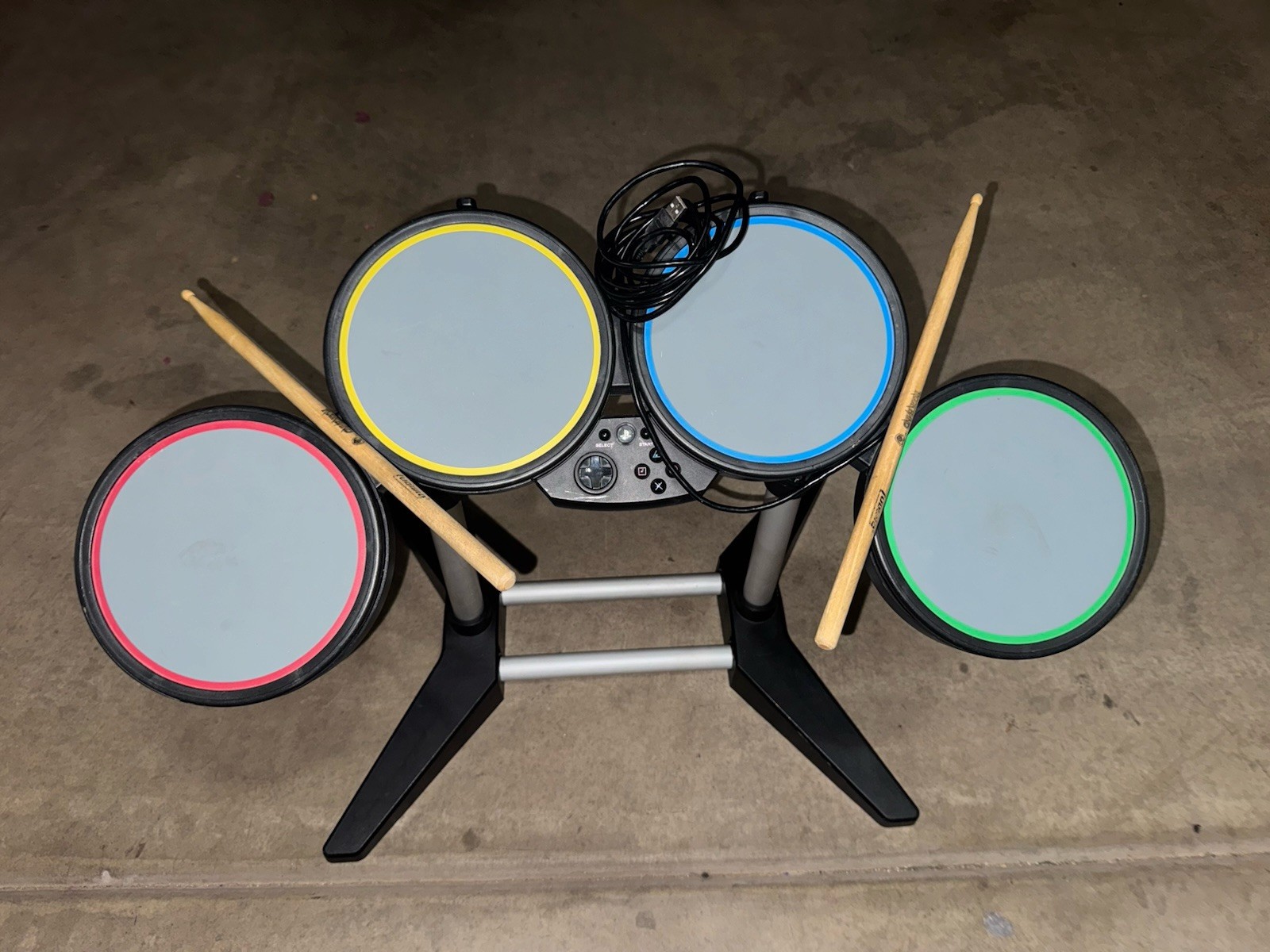 Harmonix 822148 PS2 PS3 Rock Band USB Wired Drum Set PlayStation No Pedal