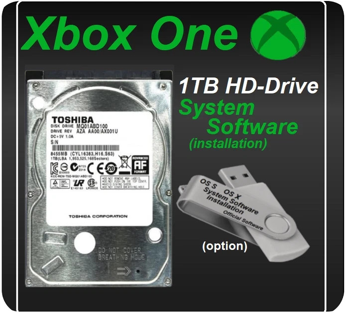 Xbox One X 1TB Internal Hard Drive USB OS Installation Drive Option