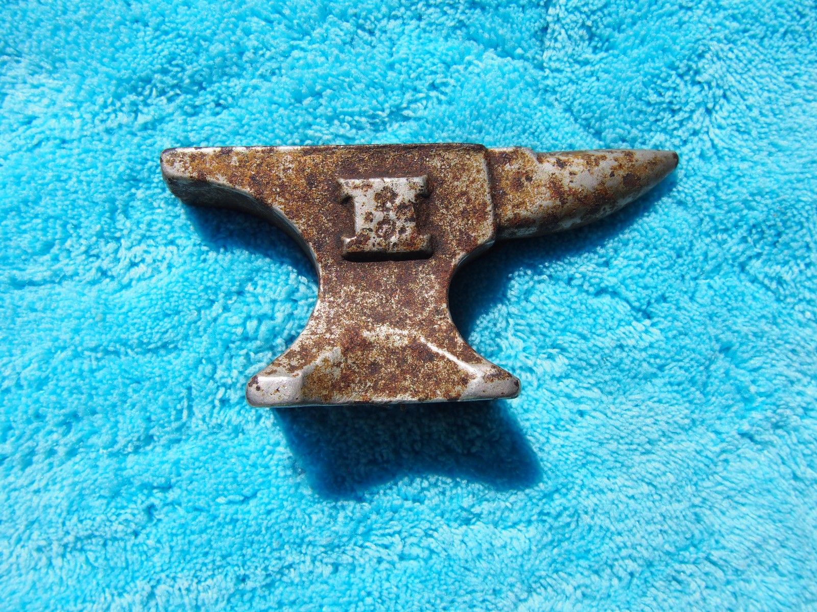 Vintage Heller 3" Mini Cast Iron Anvil Jewelry Metalworking Blacksmith Tool