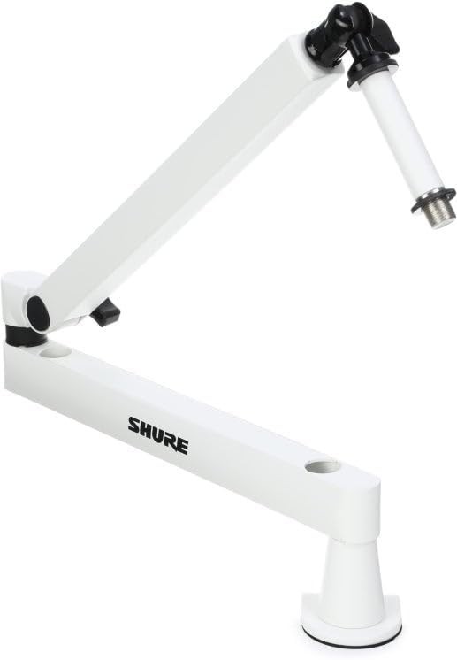 Shure by Gator Premium Low-Profile Desktop Mic Boom Stand (SH-BROADCAST2-W)