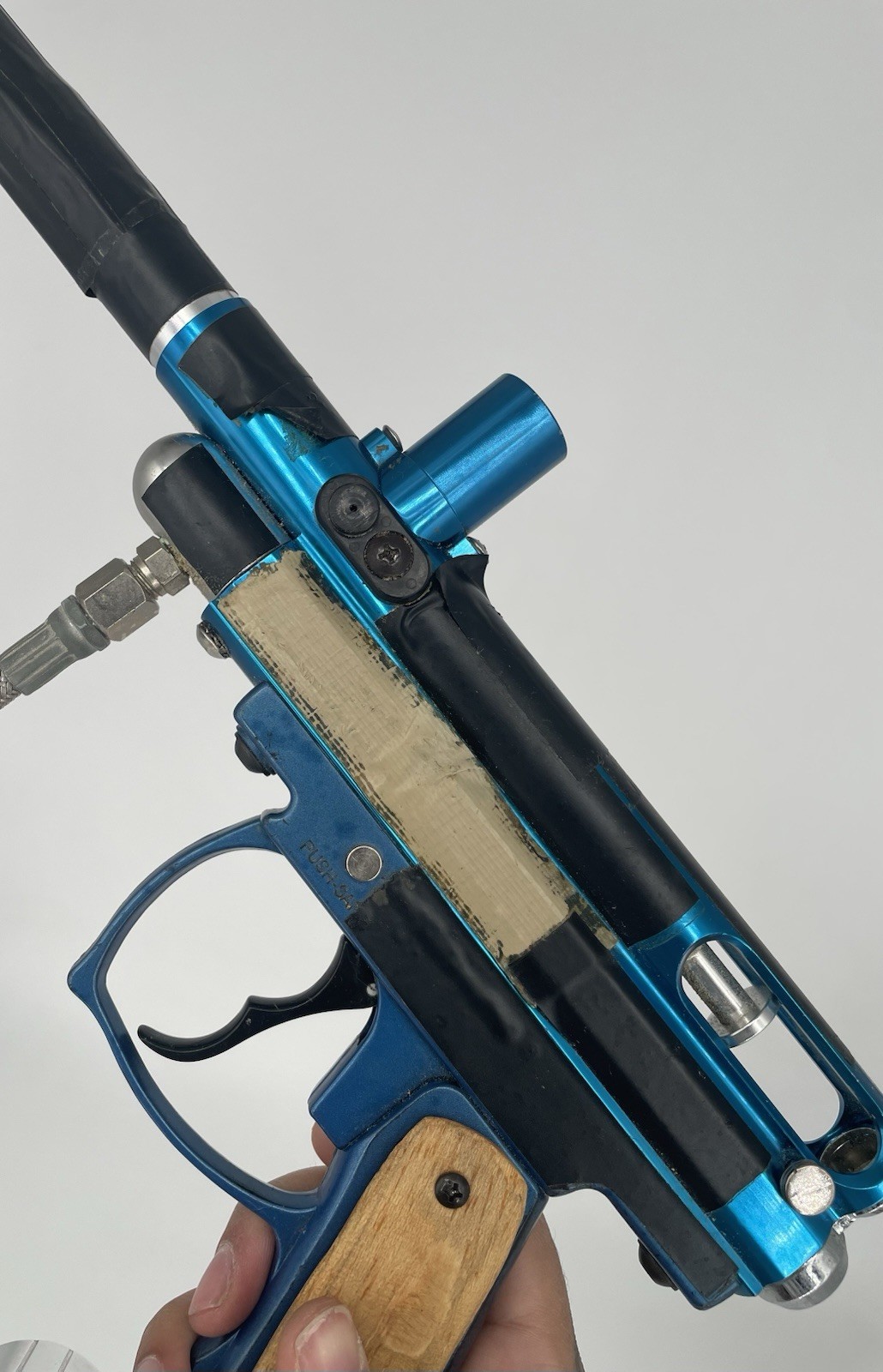 Kingman Spyder Victor Semi-Auto Paintball Gun - Gloss Teal USED As Is For Parts