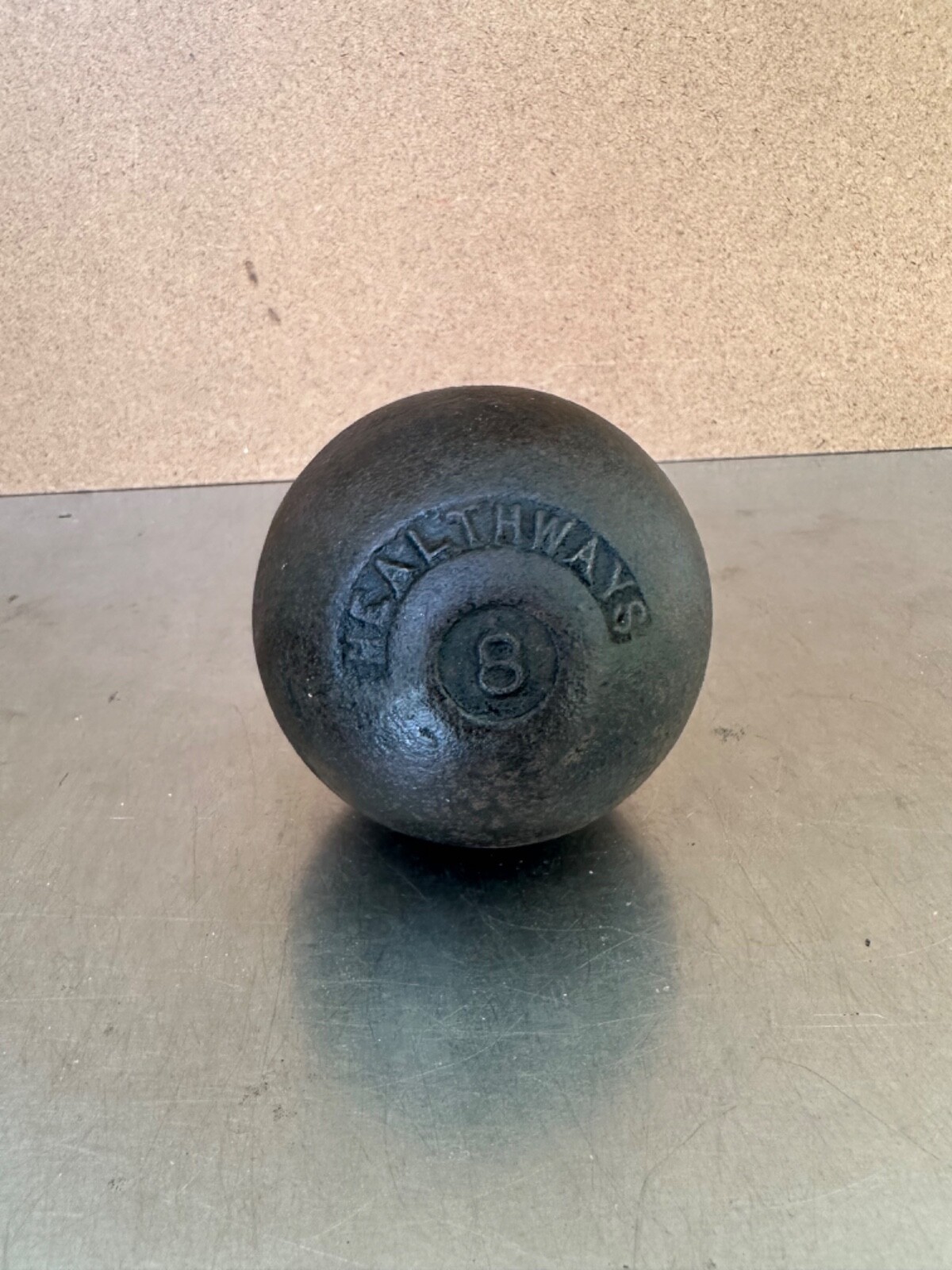 Vintage Shot Put Healthways Solid Steel Number Eight Olympics Sports 8 Pounds