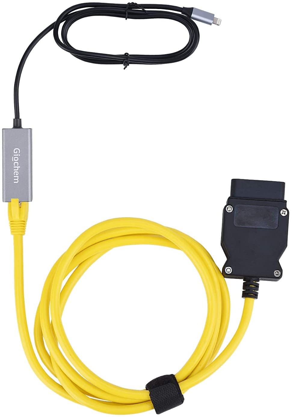 Giochem Enet OBD2 RJ45 Cable,Ethernet 6.6ft/2M Cable, Yellow