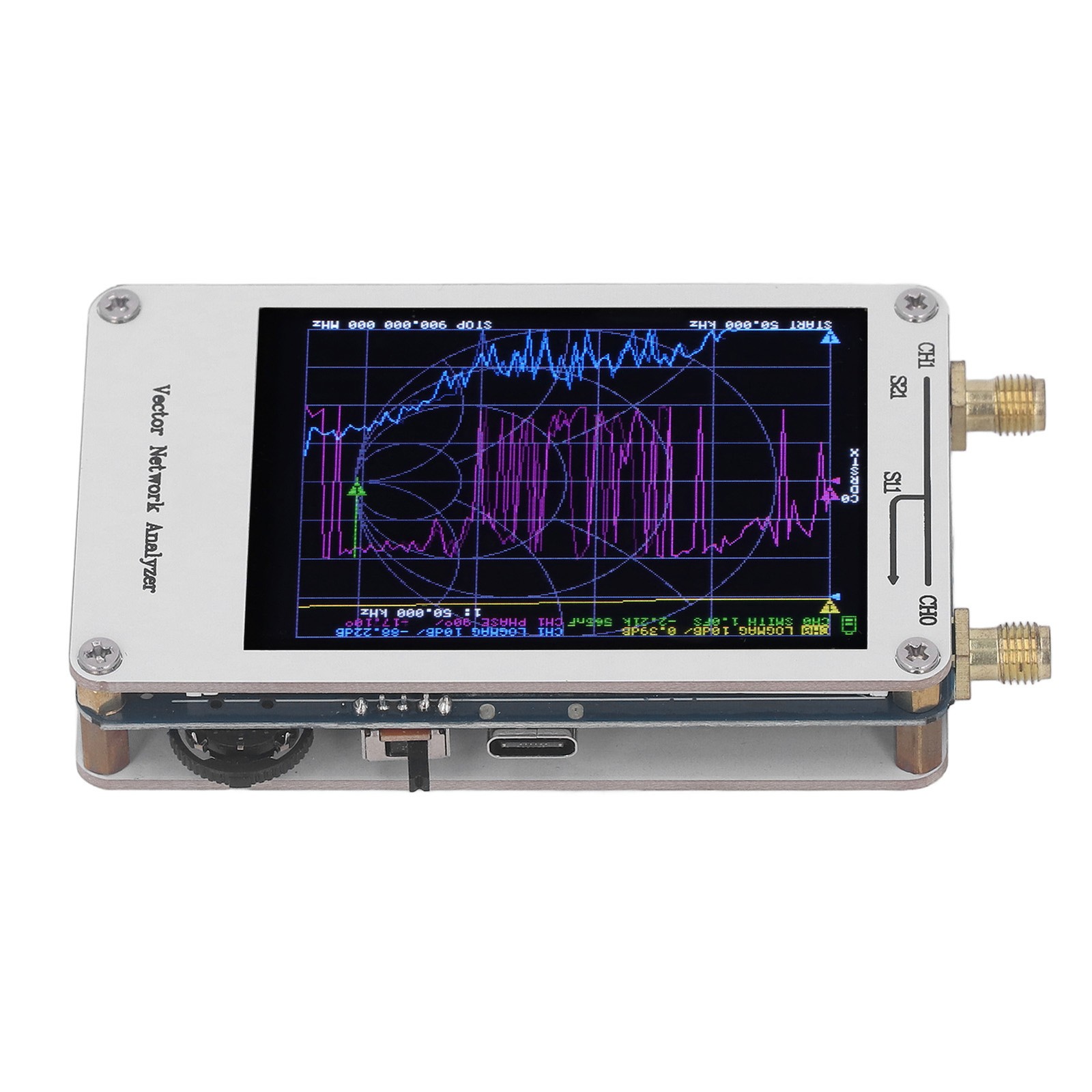 50KHz-900MHz Vector Network Analyzer 2.8 Touch Screen