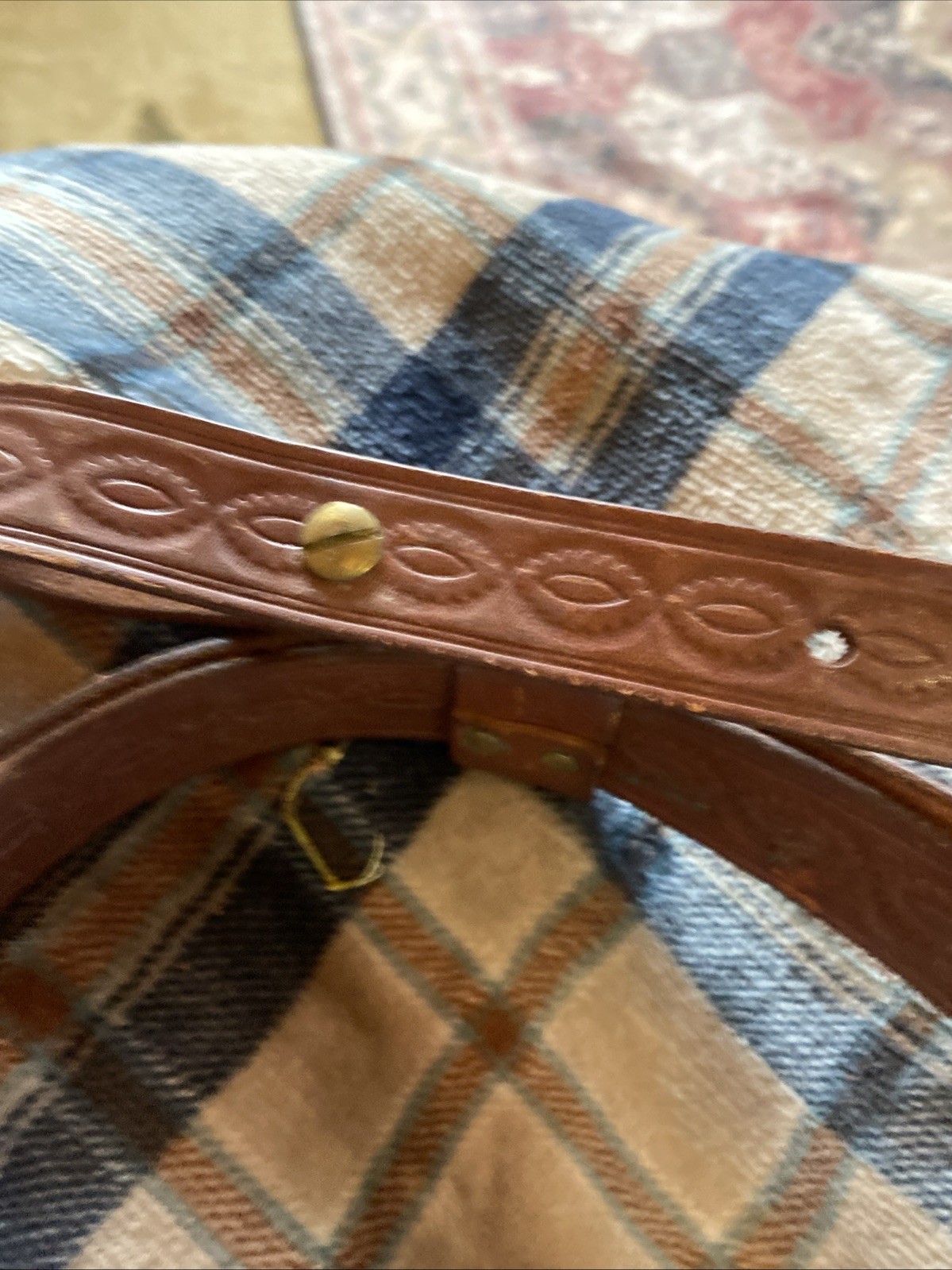 Vintage Leather Shotgun Rifle Adjustable Gun Sling Carry Strap 7/8