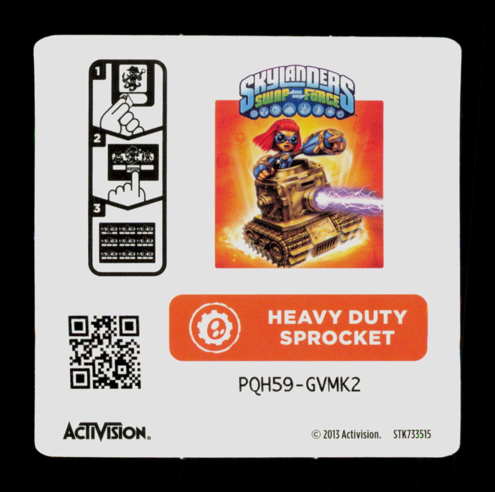 Heavy Duty Sprocket Skylanders Swap Force 2013 Activision Sticker