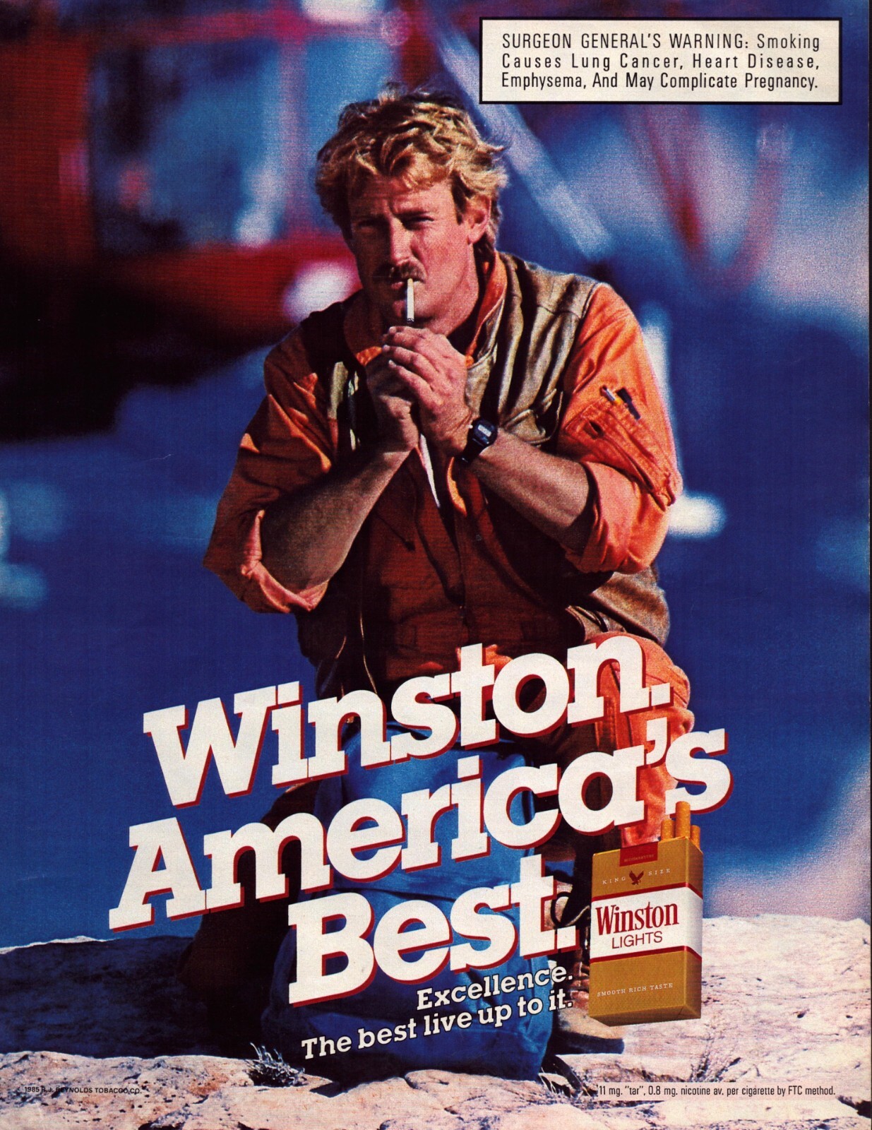 1986 Winston Cigarettes Print Ad America's Best