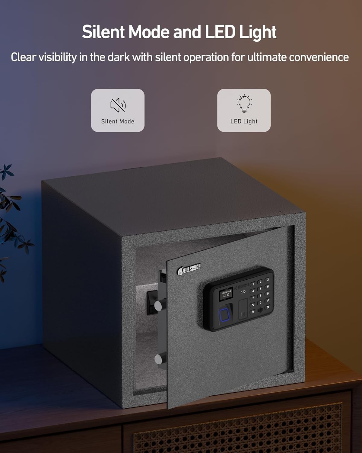 Secure Handgun Safe with Multiple Unlock Options