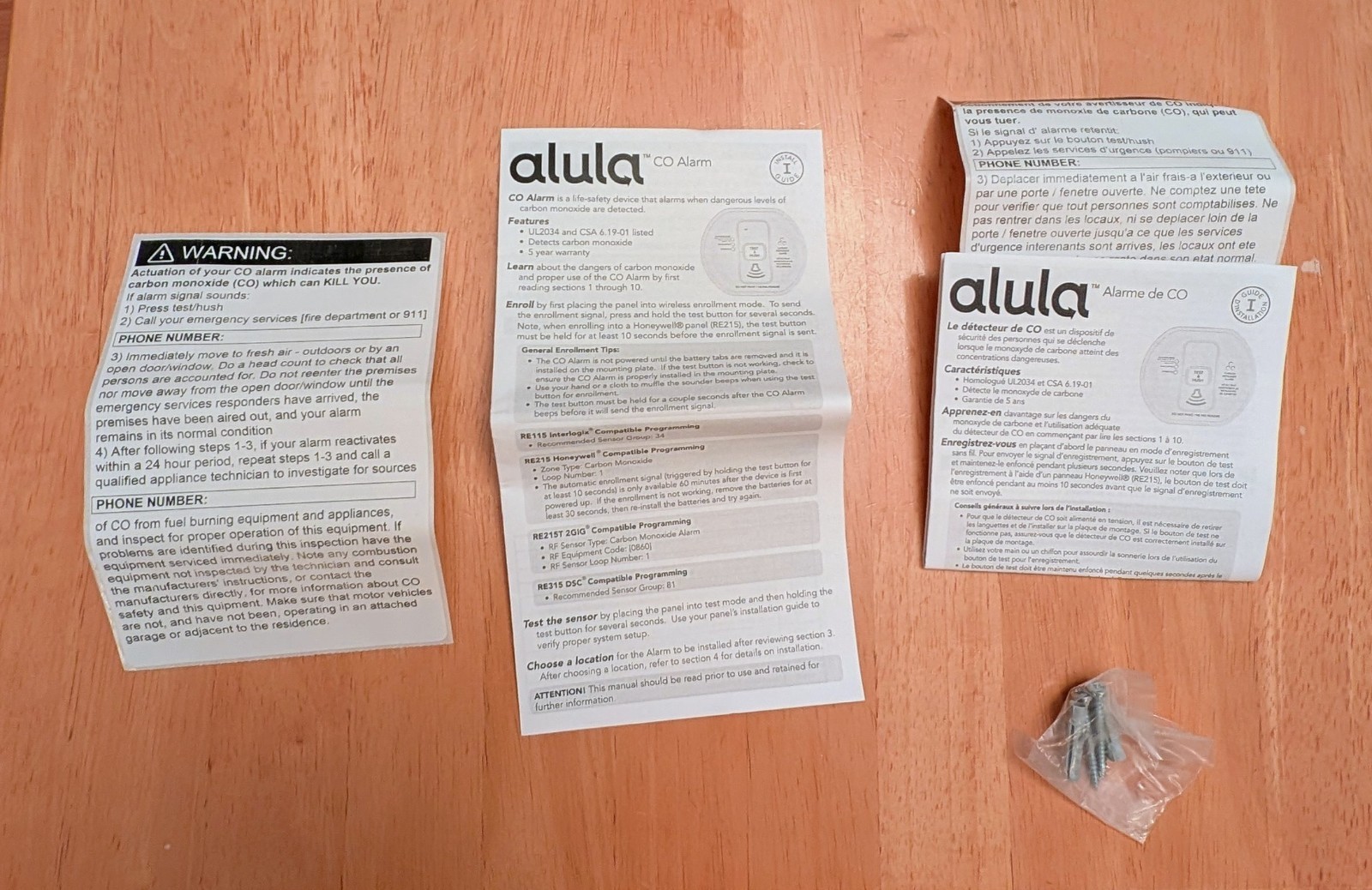 Alula RE115 Interlogix Compatible Wireless CO Alarm Sensor