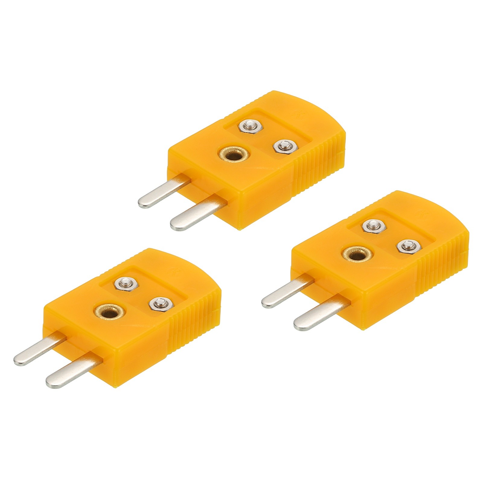 3pcs Mini K Type Thermocouple Wire Connectors Male Plug Adapter 120°C 248°F