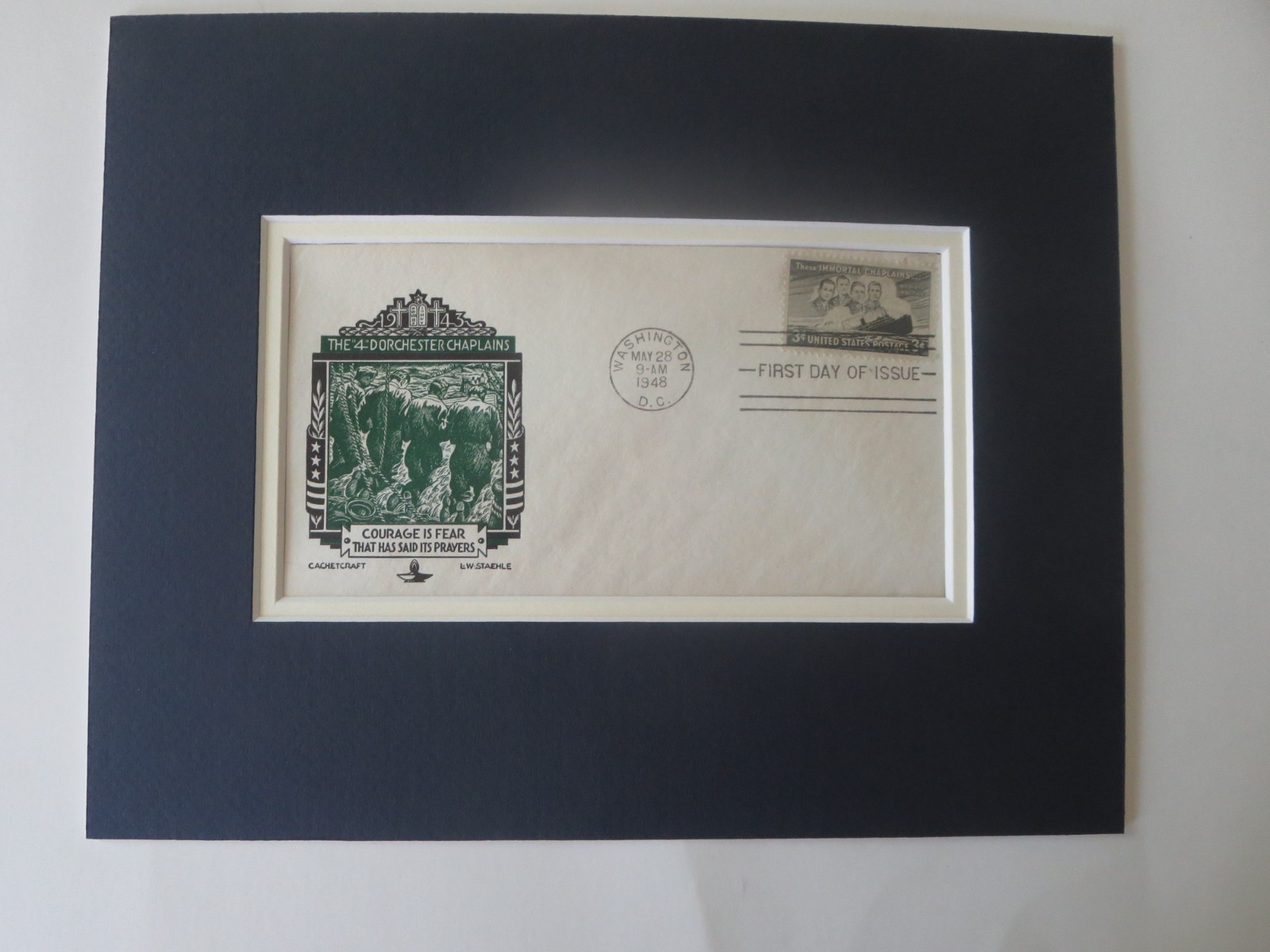 World War II - The "Immortal Four Chaplains" & First Day Cover of their  stamp