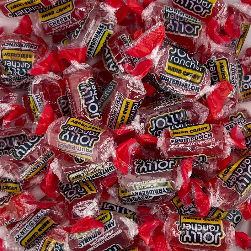 Jolly Rancher Awesome Reds Hard Candy - 8oz Clear Individual Wrapped Bulk Candy!