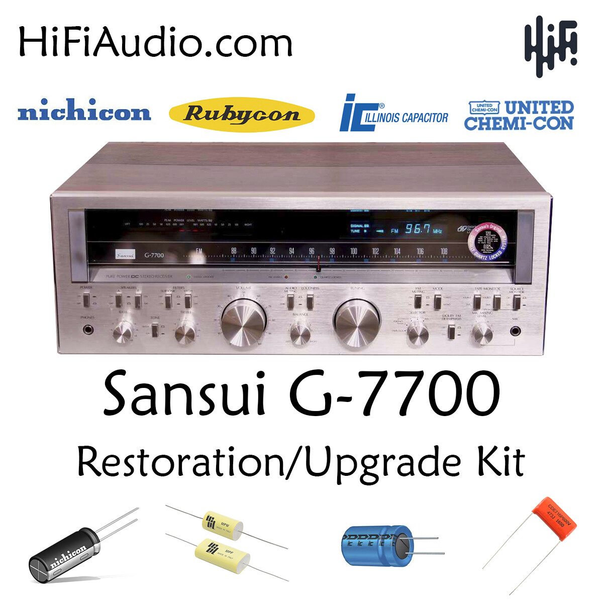 Sansui G-7700 rebuild restoration kit repair instructions fix filter capacitor