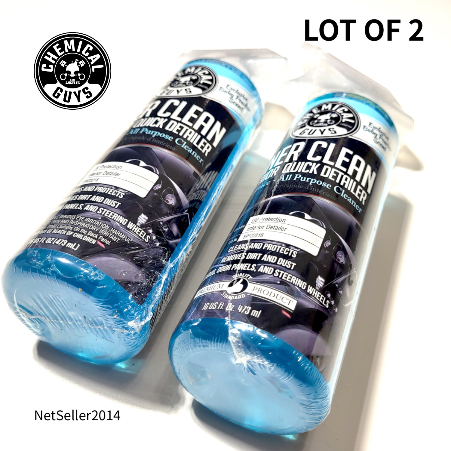 LOT OF 2🇺🇸Chemical Guys Inner Clean Surface Interior Quick Detailer Spray 16oz