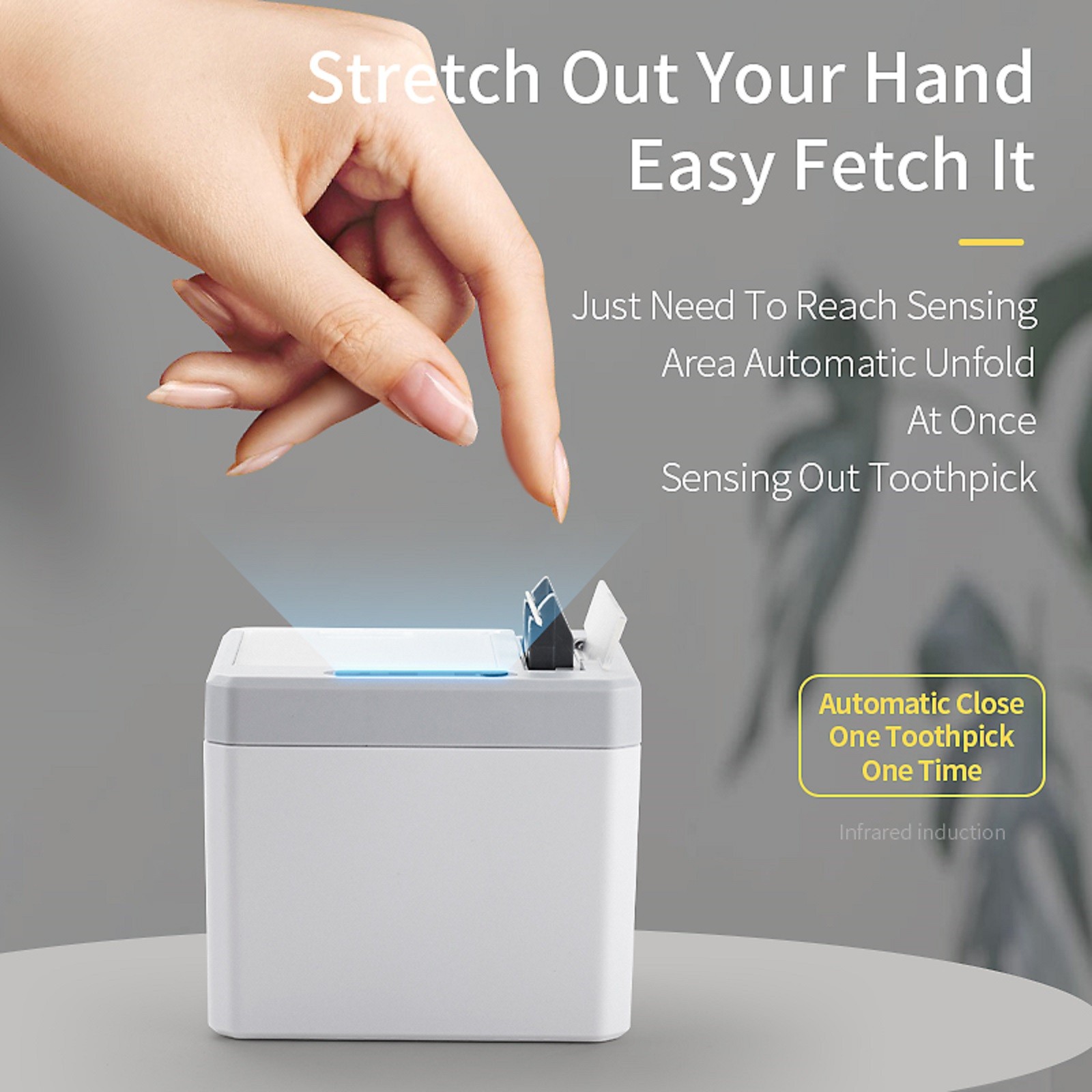 Automatic Infrared Induction Toothpick Box Smart Dispenser Storage Holder