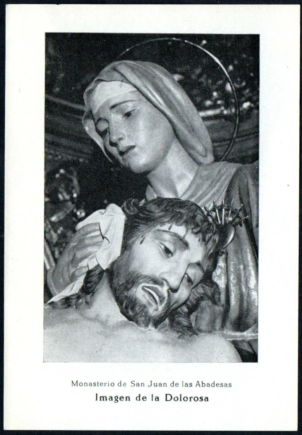 Holy card antique de la Virgin Dolorosa santino image pieuses estampa