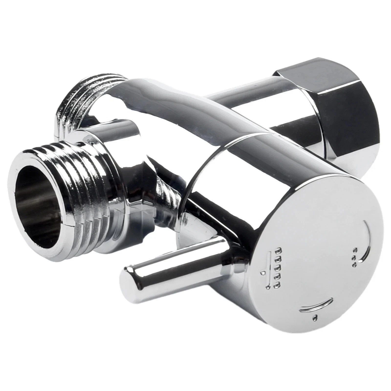 3-Way T-adapter Shower Head Diverter Valve Water Splitter Switch Faucet Bathroom