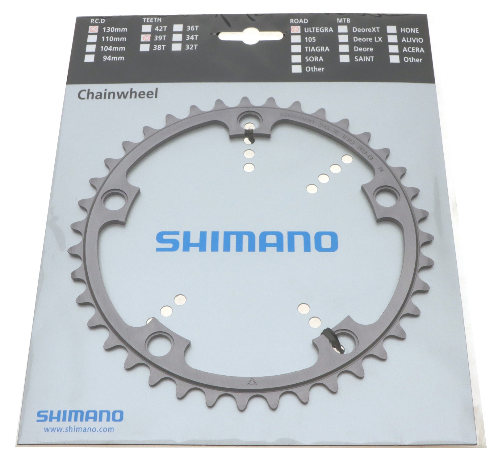 Shimano Ultegra FC-6600 Road Chainring 39T SG-X 130BCD 2x10 SPD 5 Bolt NOS NEW