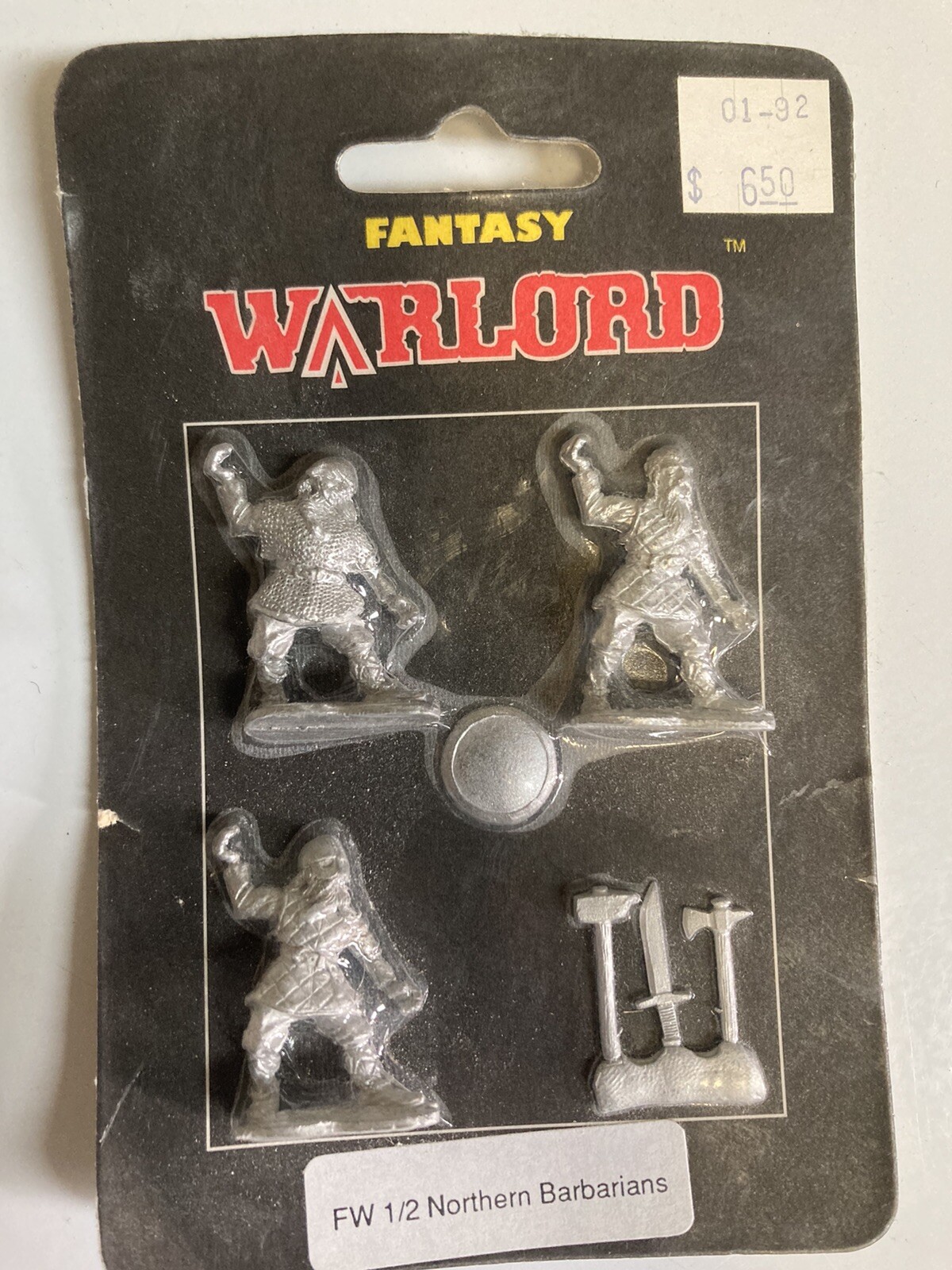 Warlord Northern Barbarians Fantasy Sealed in Package FW 1/2 Lead 1991 England