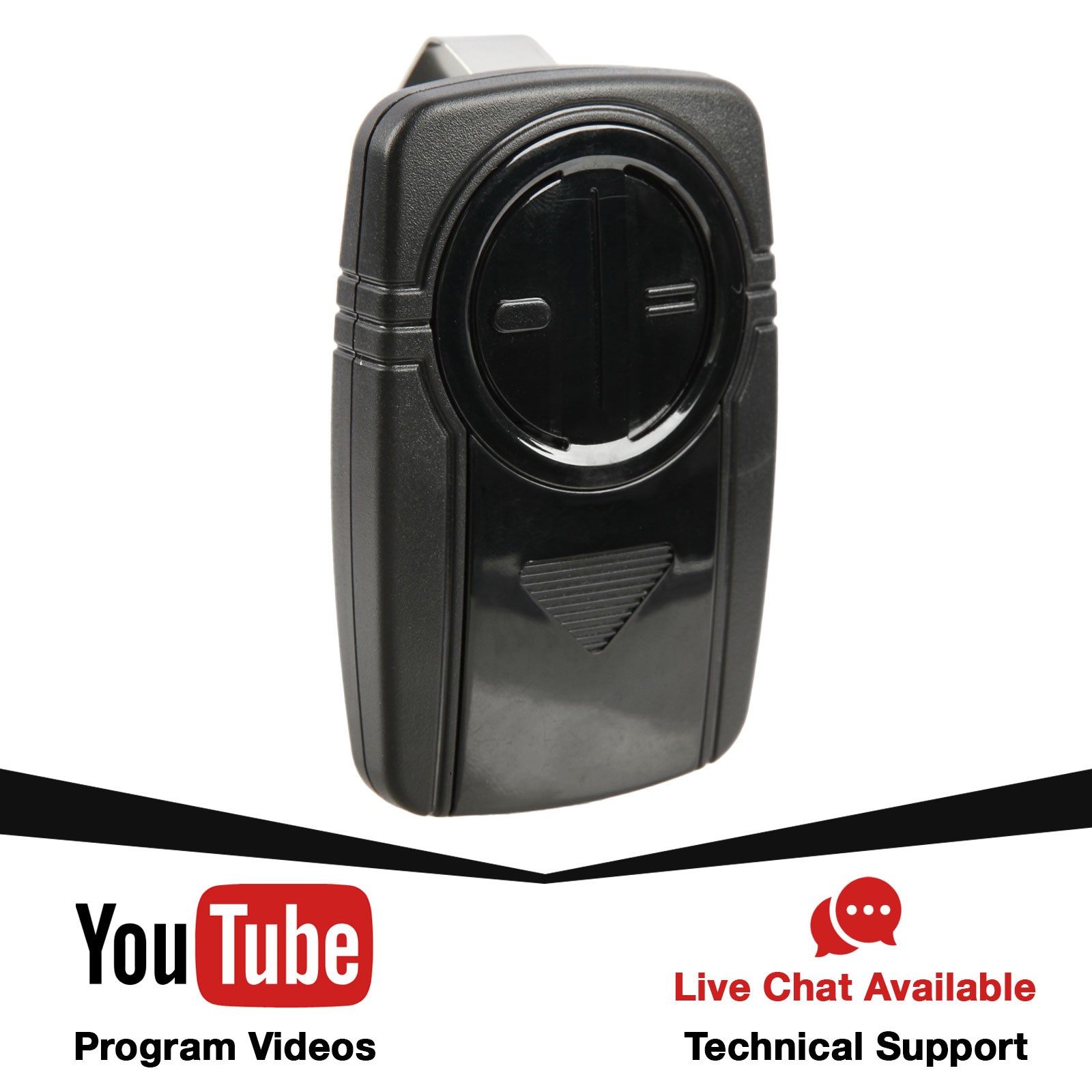 Garage Door Opener 2-Button Remote Black for Universal Chamberlain KLIK5U