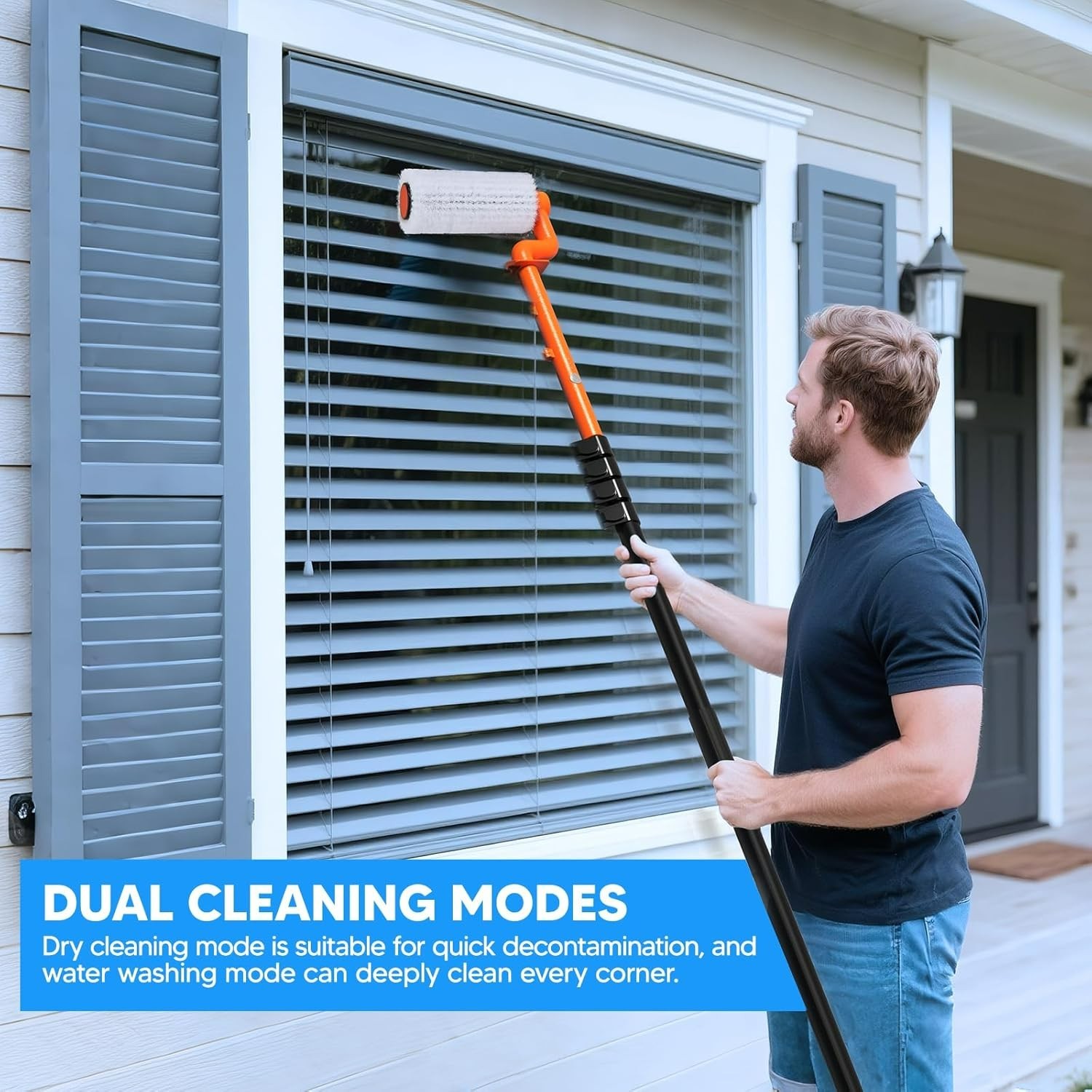 Electric Solar Panel Cleaning Brush and Pole, 20FT Telescopic Cleaning Roller Br