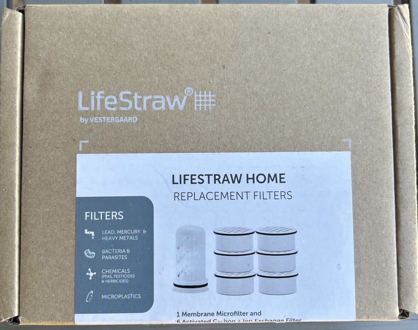 LifeStraw Home Water Filter Replacement Pack 1-Year Supply 1 Micro, 6 Carbon Ion