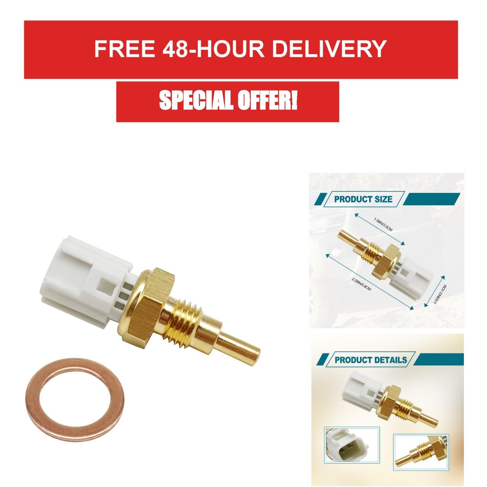 RBOKO Engine Coolant Temperature Sensor for Lexus Toyota Pontiac