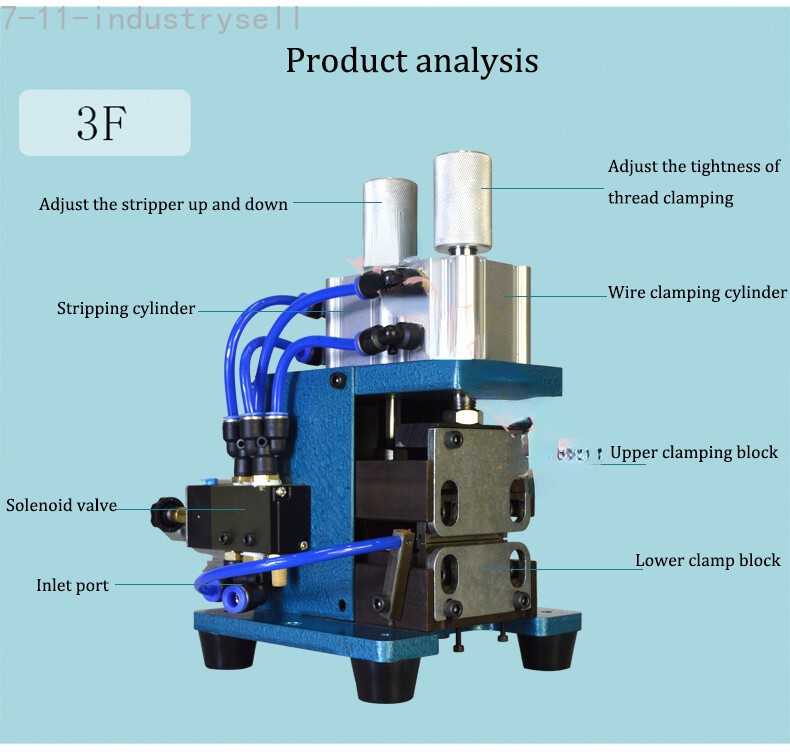 3F Semi-automatic Wire Cutting Stripper Pneumatic Wire Stripping Machine
