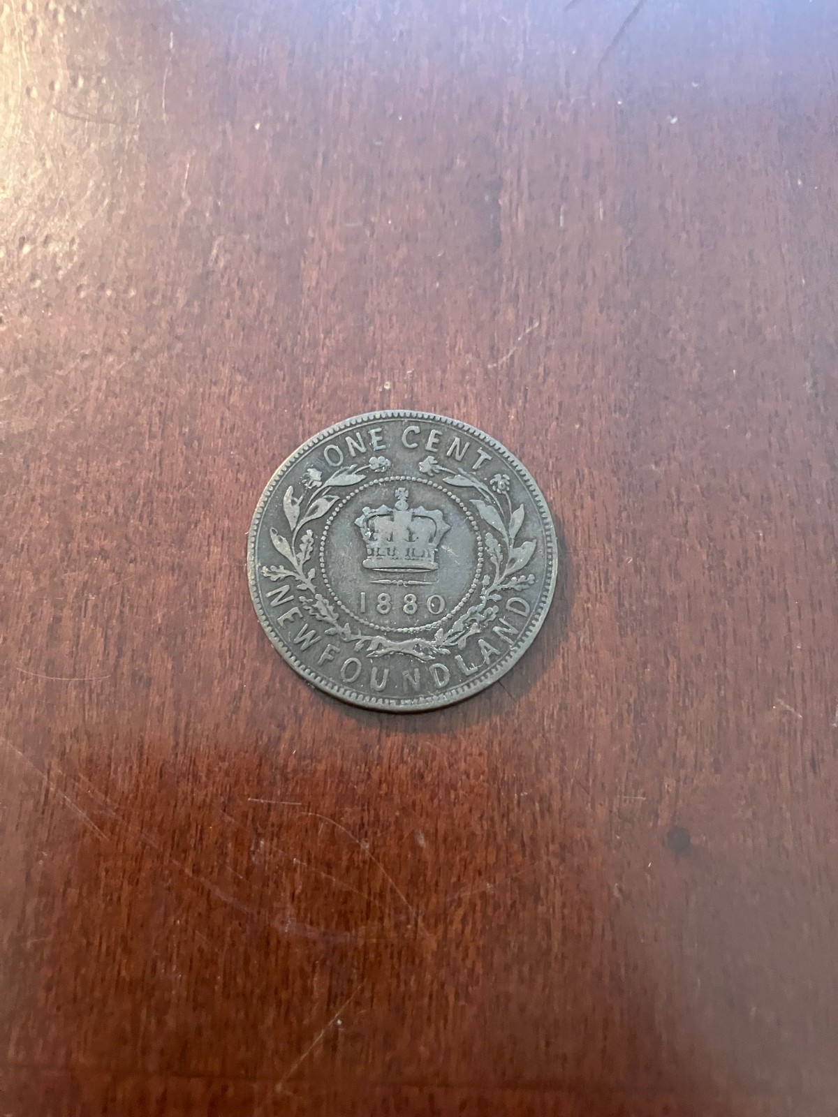 1880 Newfoundland One Cent Large Round 0 Low 0 Better Grade