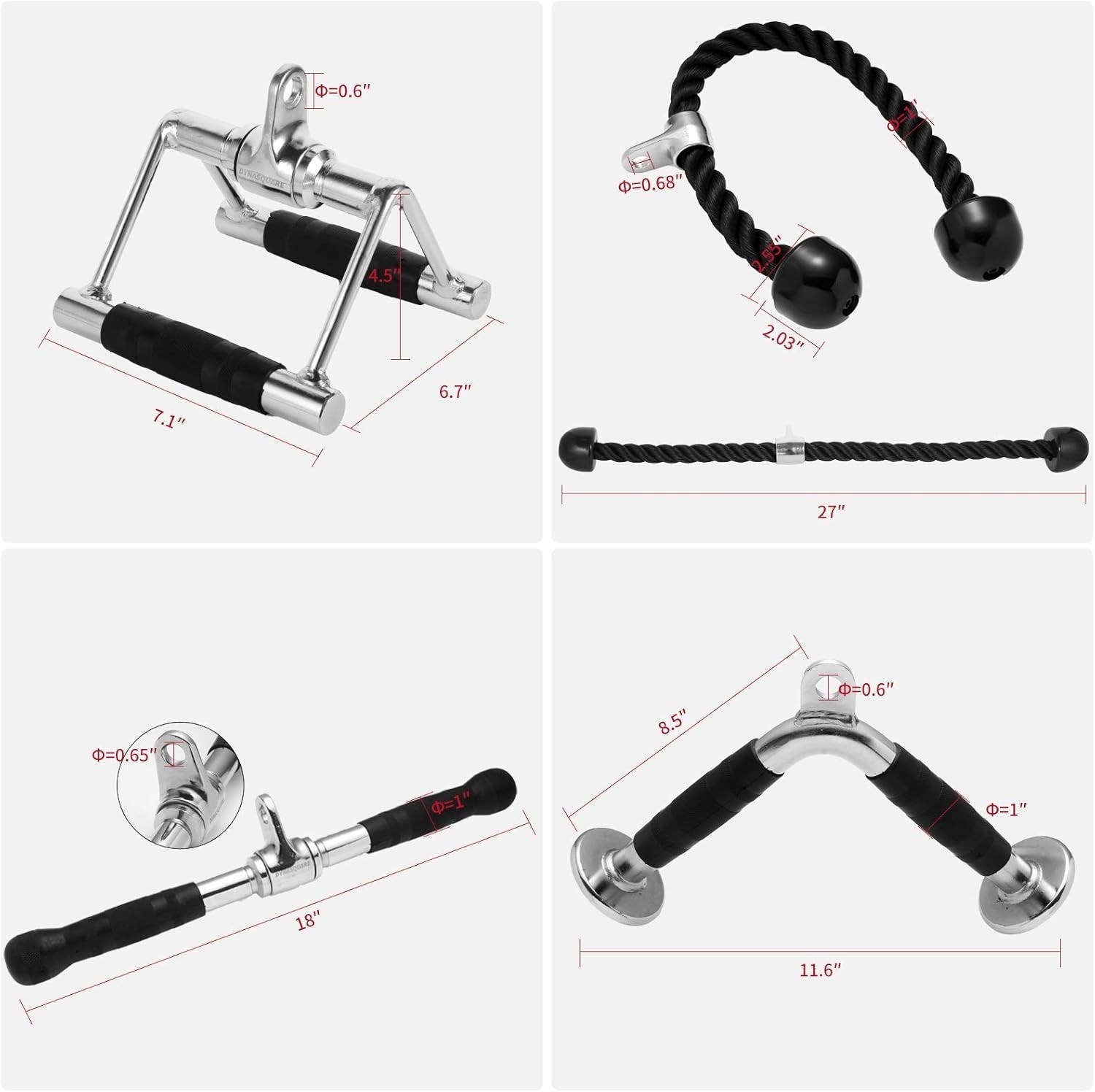 Tricep Press Down Cable Machine Attachment - Ultimate Home Gym Accessory