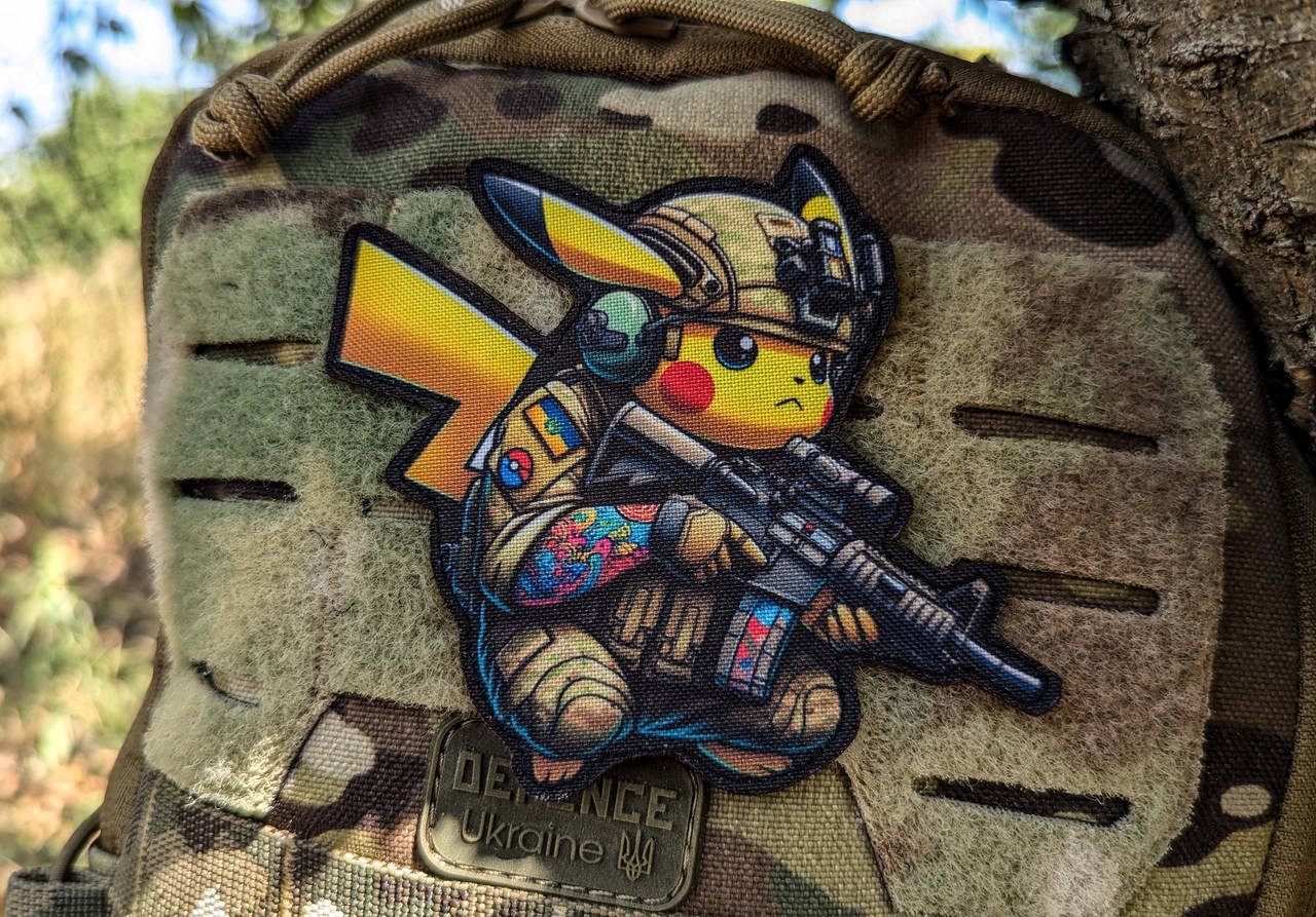 Ukraine Military Army Morale patch "Battle Pikachu"