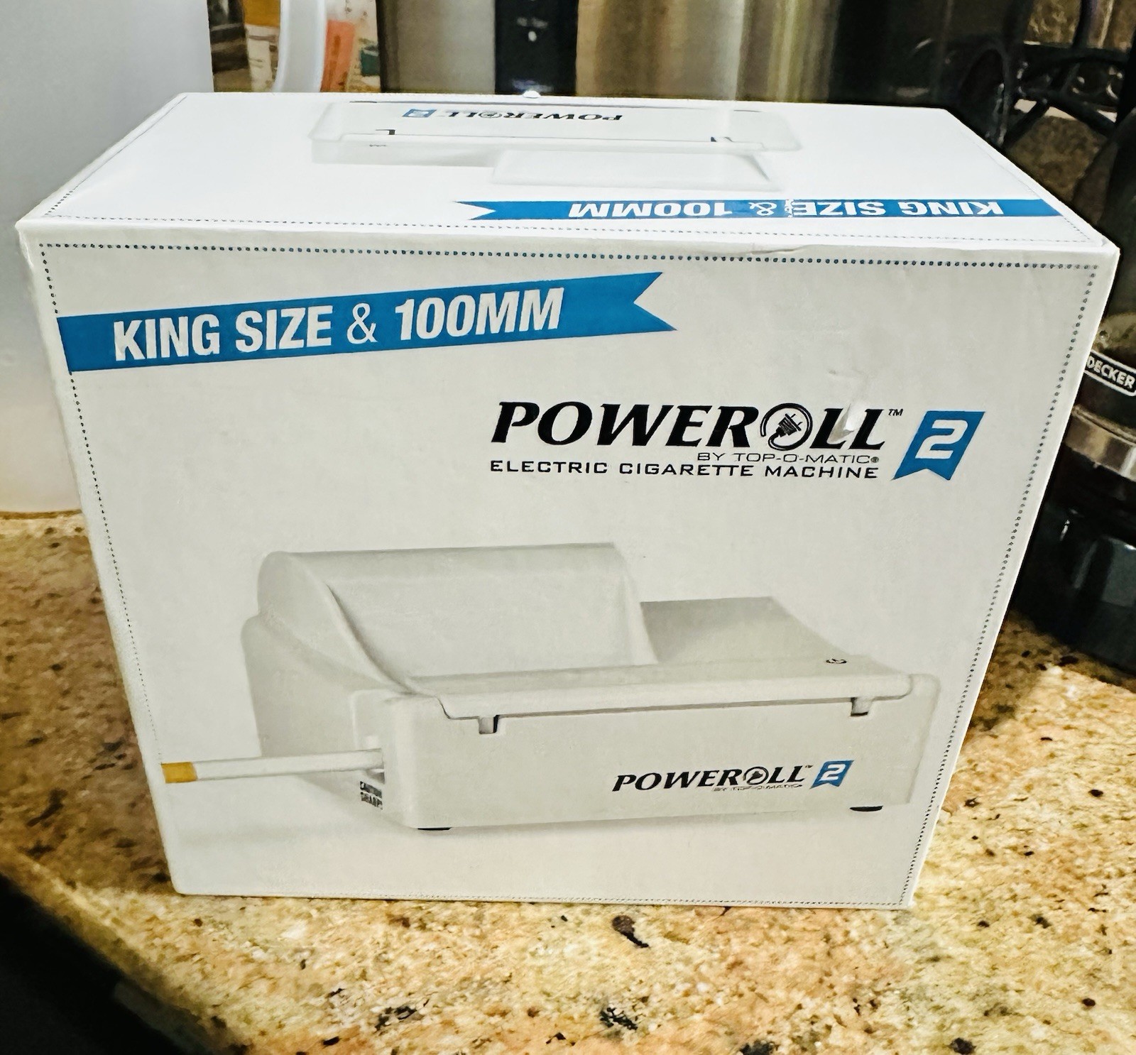 POWEROLL 2 Top-O-Matic Electric Cigarette Machine - King Size & 100mm