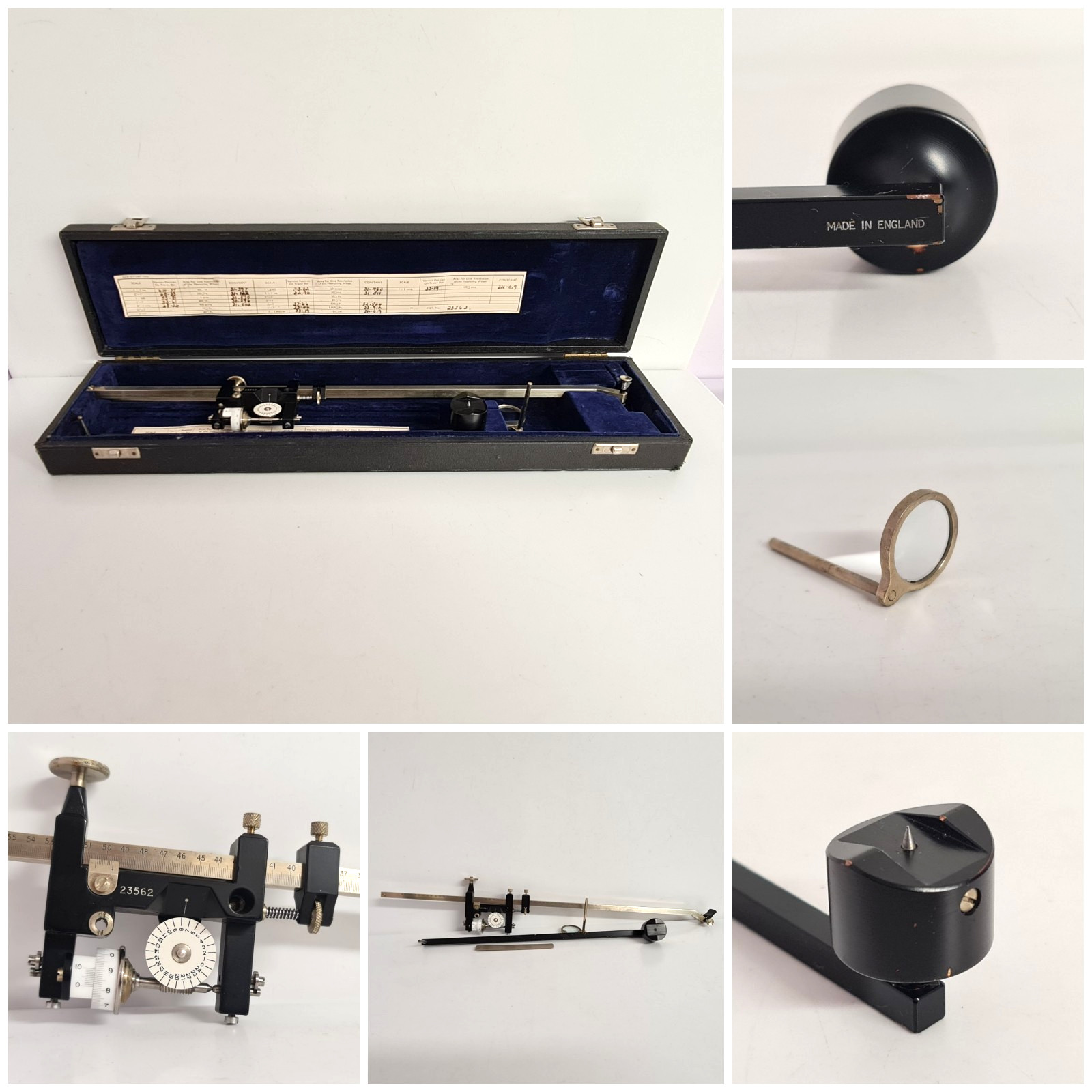 Vintage Allbrit Polar Planimeter No. 23562 Boxed Engineering Measuring...