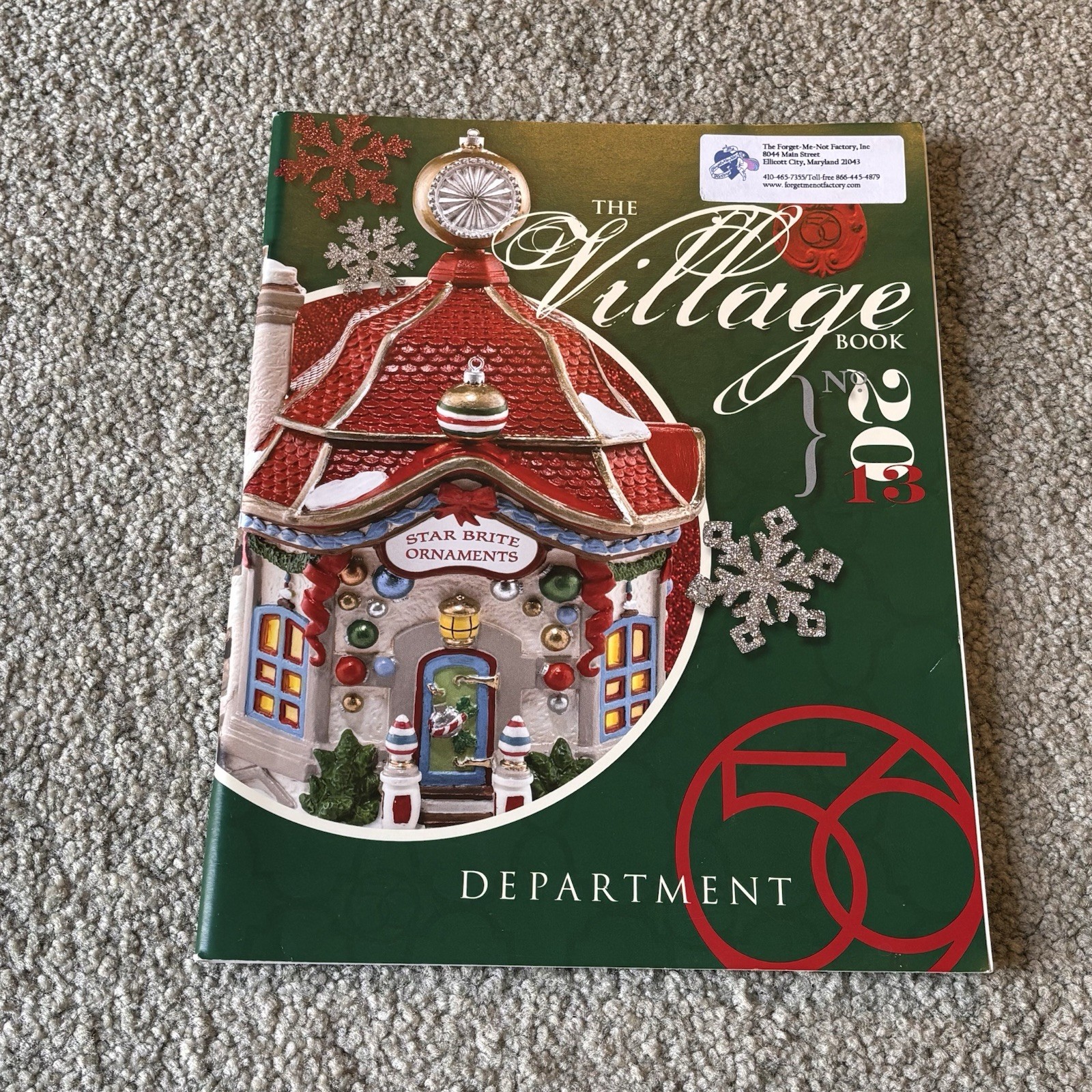 Vintage 2013 Department 56 ‘The Village Book’ Magazine Catalog Collectors