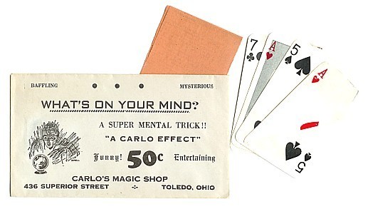 Vintage Carlos Magic Shop Toledo Ohio Whats On Your Mind Adult Novelty Trick NOS