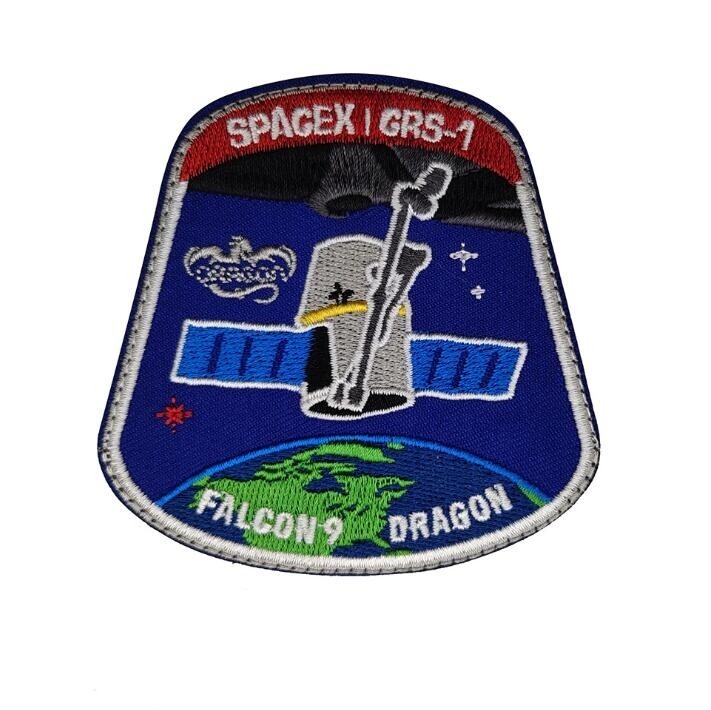 10PCS SPACEX FALCON-9 DRAGON F-9 CRS-5 SPACE FORCE EMBROIDERED HOOK&LOOP PATCH