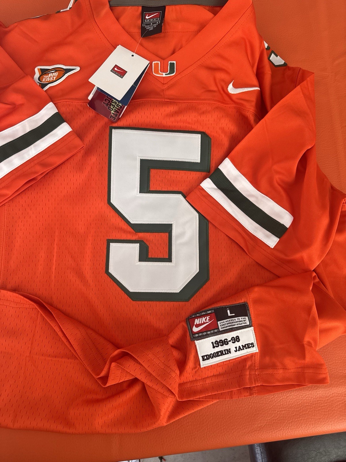 Miami Hurricanes Edgerrin James Jersey Large