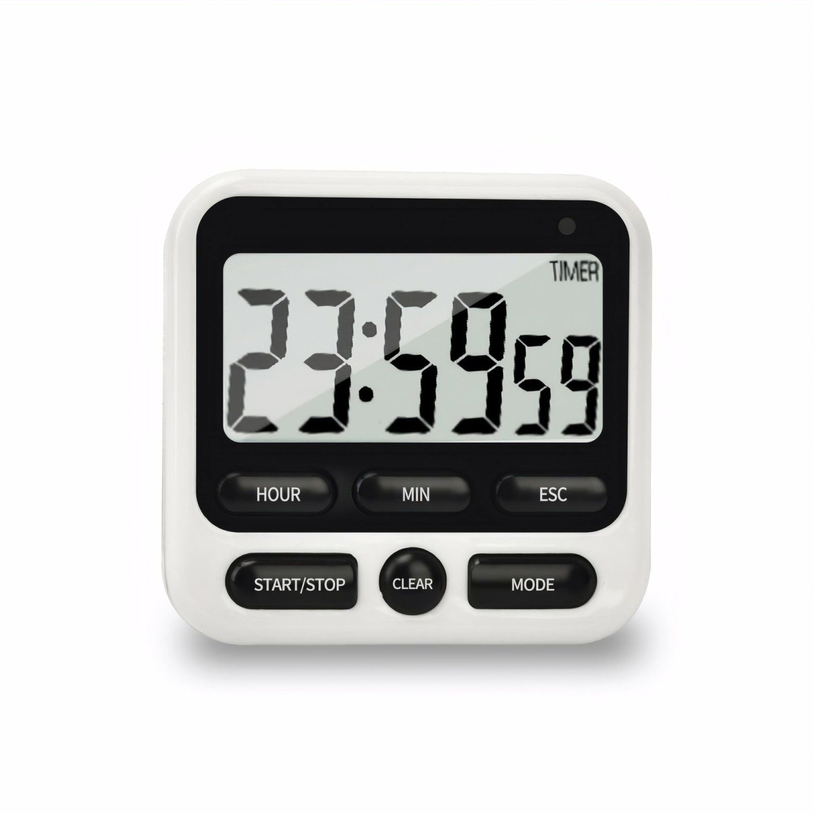 NKOVE Digital Kitchen Timer 24 Hour Clock and Alarm Function with Silent or A...