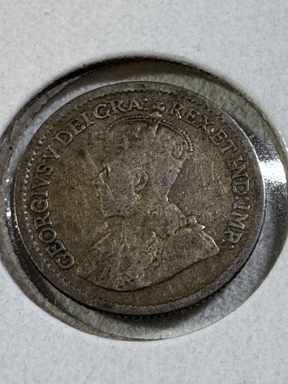 1918 Canada 5 Cents Small Silver Coin