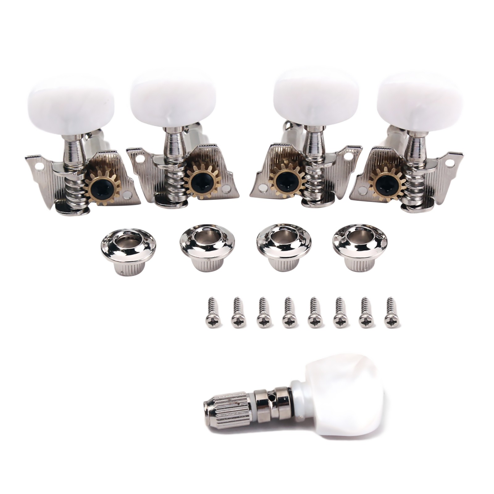 5Pcs Tuner Non-Slip Peg w/Bushings For Banjo Guitar Machine Head Tuning Peg Key