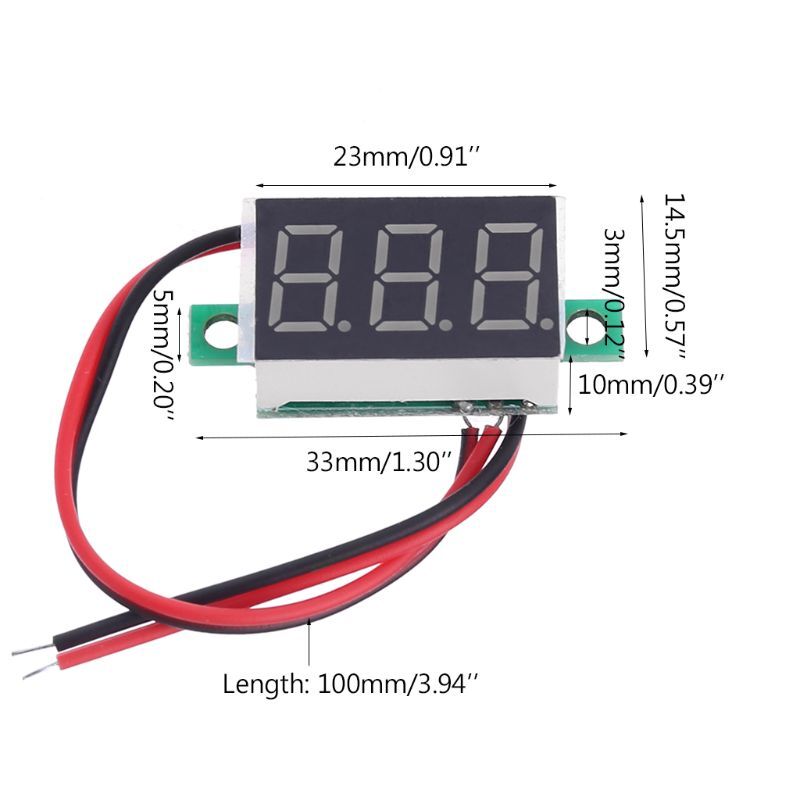 Portable 4.5-30V Two-wire for Meter Red LED Display Panel Met
