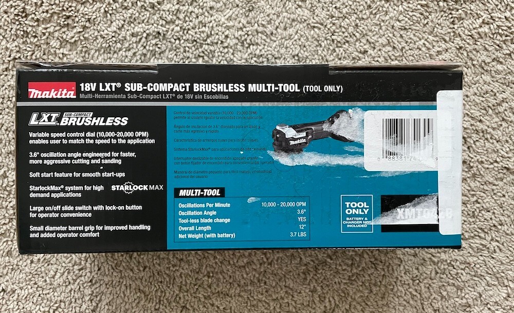 NEW! Makita XMT04ZB 18V LXT Sub-Compact Multi-Tool (Tool Only)