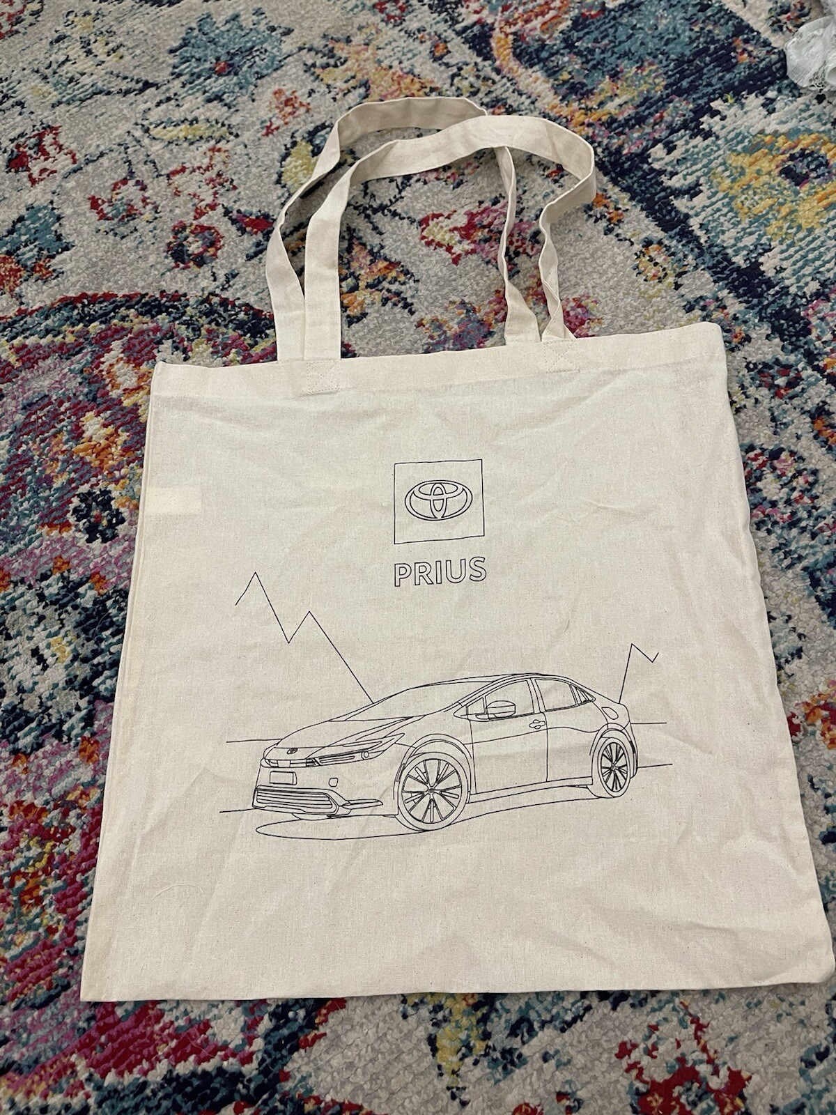 TOYOTA LOGO Shopping Travel Reusable Bag Tote Prius Line Collectible Brand New