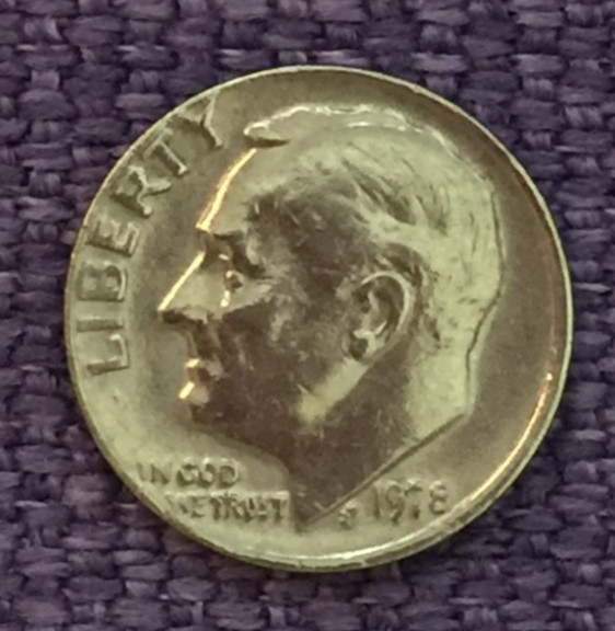 1978 P Roosevelt dime, actual coin in picture  free S/H