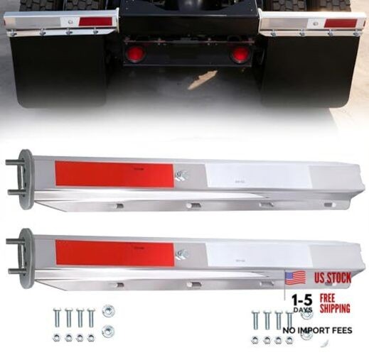 Straight Mud Flap Hangers for Semi Truck Mud Flaps Brackets 2 1/2" Bolt Spacing
