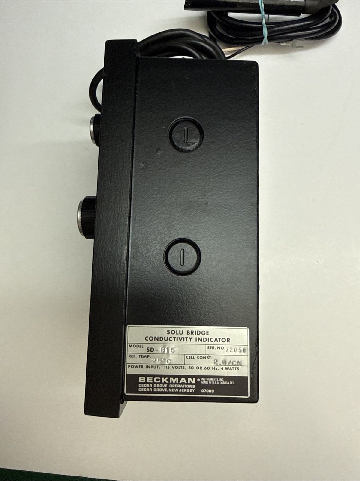 Beckman Solu-Bridge SD-B15 Conductivity Controller Science Electronics Box