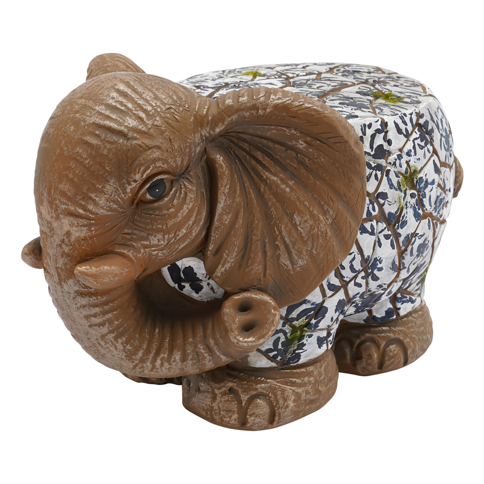 2 PCS Modern Decorative Garden Stool Elephant Garden Stool Brown NEW