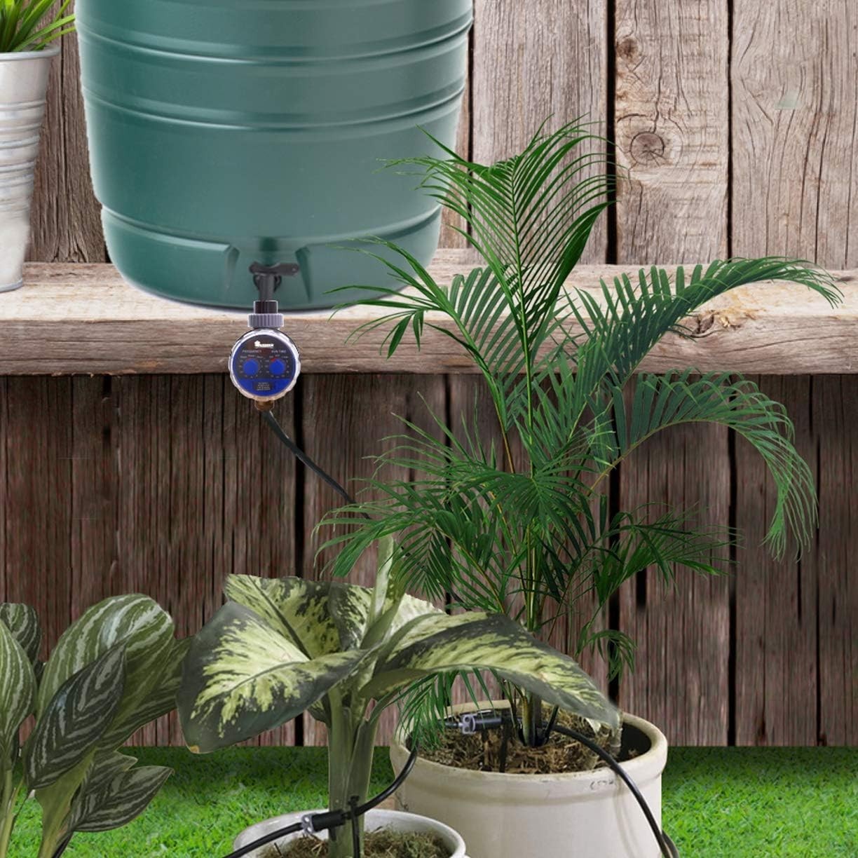Water Timer Electronic Hose Sprinkler Garden Irrigation Controller Two Dial,No W